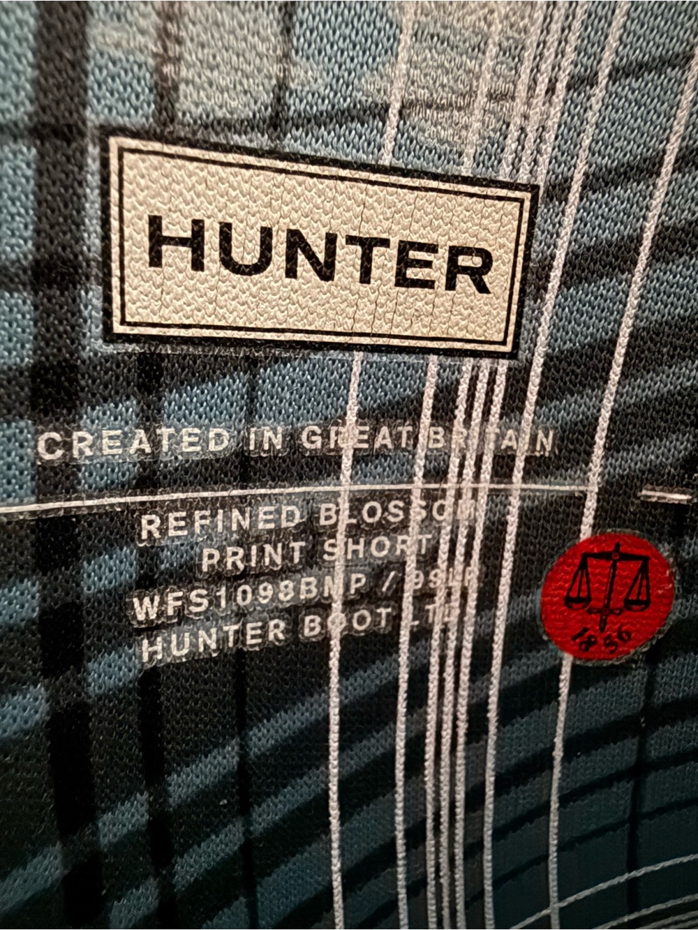Hunter Refined Blossom Print Short Boots Cherry Blossoms on Blue 7 - Picture 9 of 10